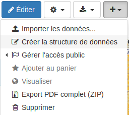 Créer la structure de données