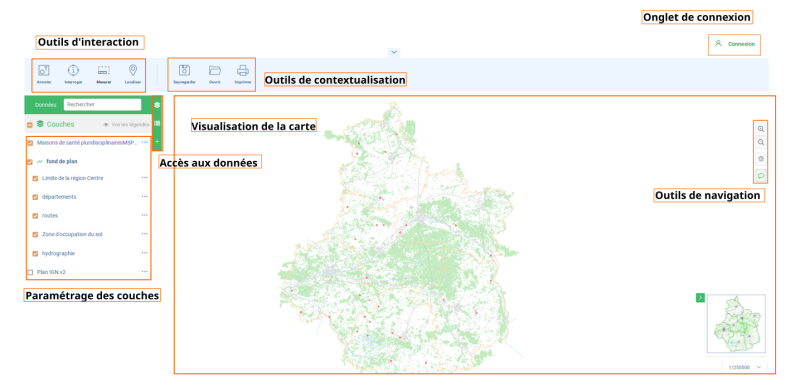 Copie-écran : Carte