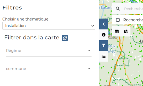 Les filtres pour l'utilisateur